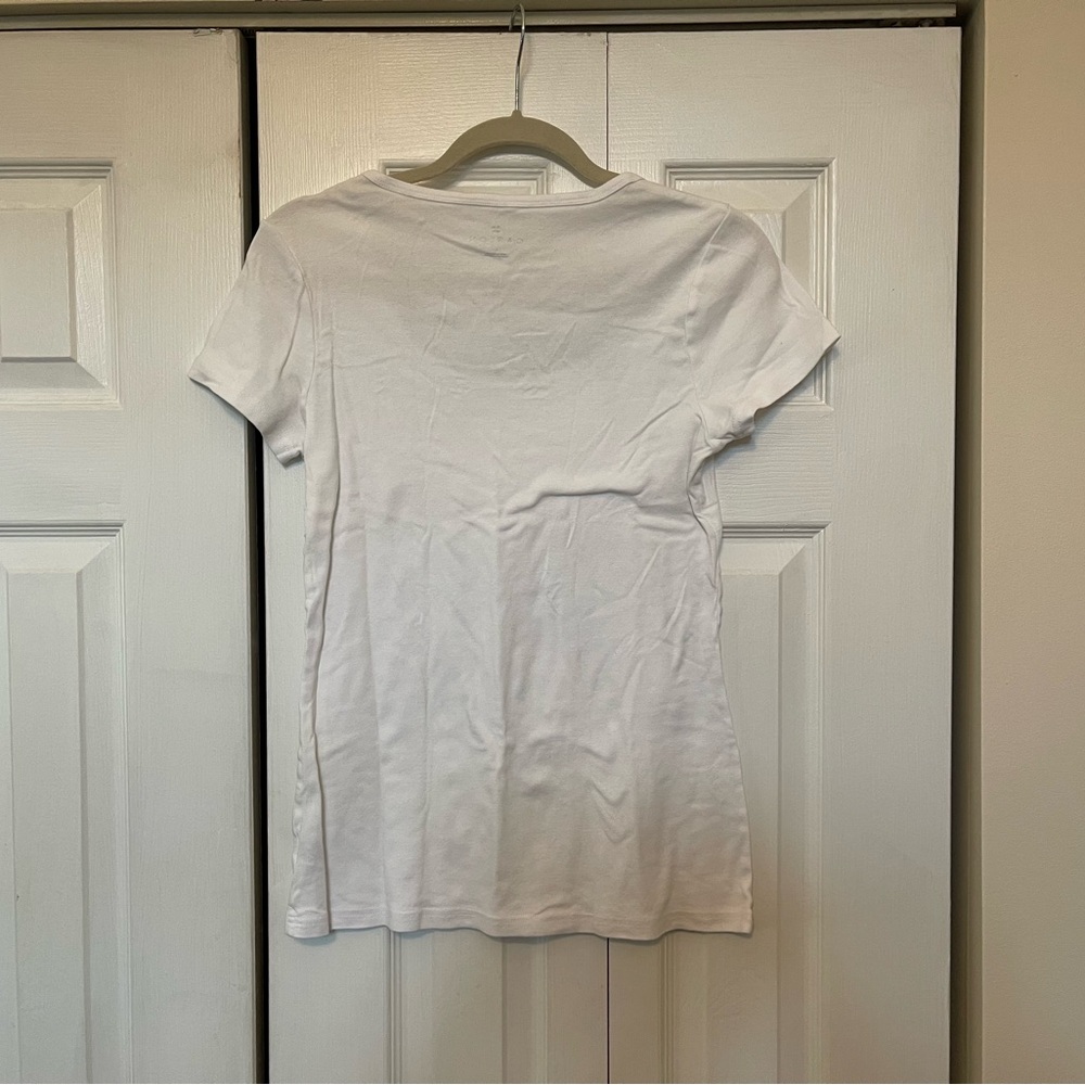 Caslon White Short Sleeve Scoop Neck Tee - Picture 7 of 8